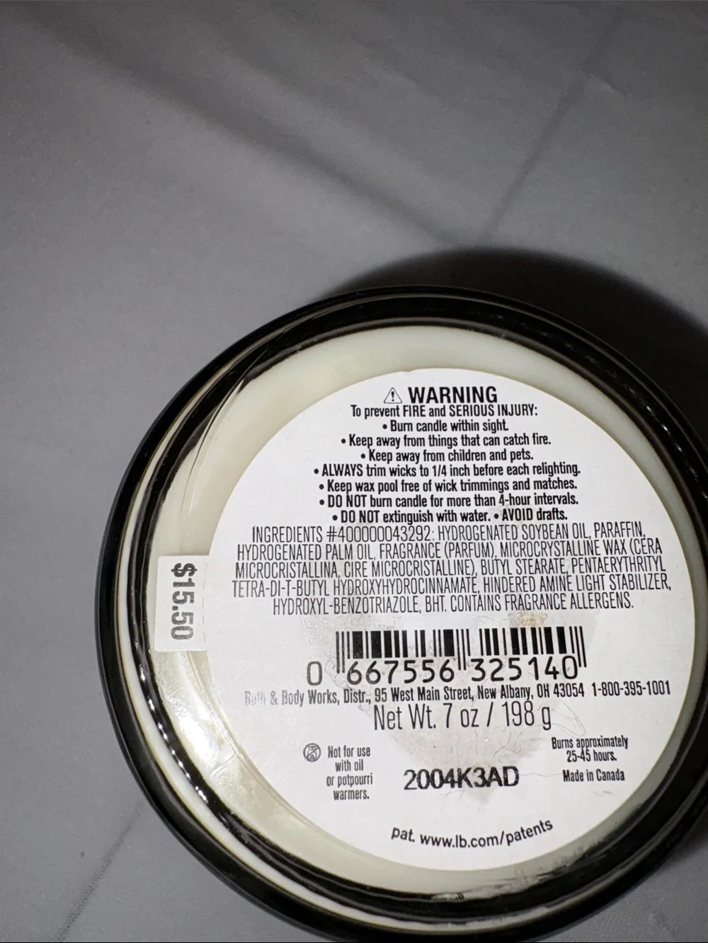 Bath & Body Works Saltwater Breeze Singe Wick Candle7 oz New - Picture 4 of 4